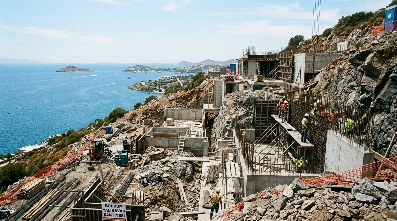 Bodrum Yalıkavak Eğimli Kaya Yamaç Parseli